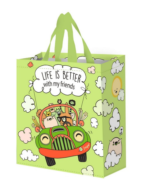 Torba Wesoły Samochodzik 14L limonkowy