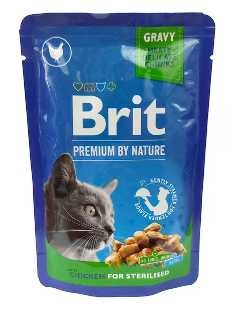 Brit Premium Cat Adult Kurczak Sterilised saszetka 100g