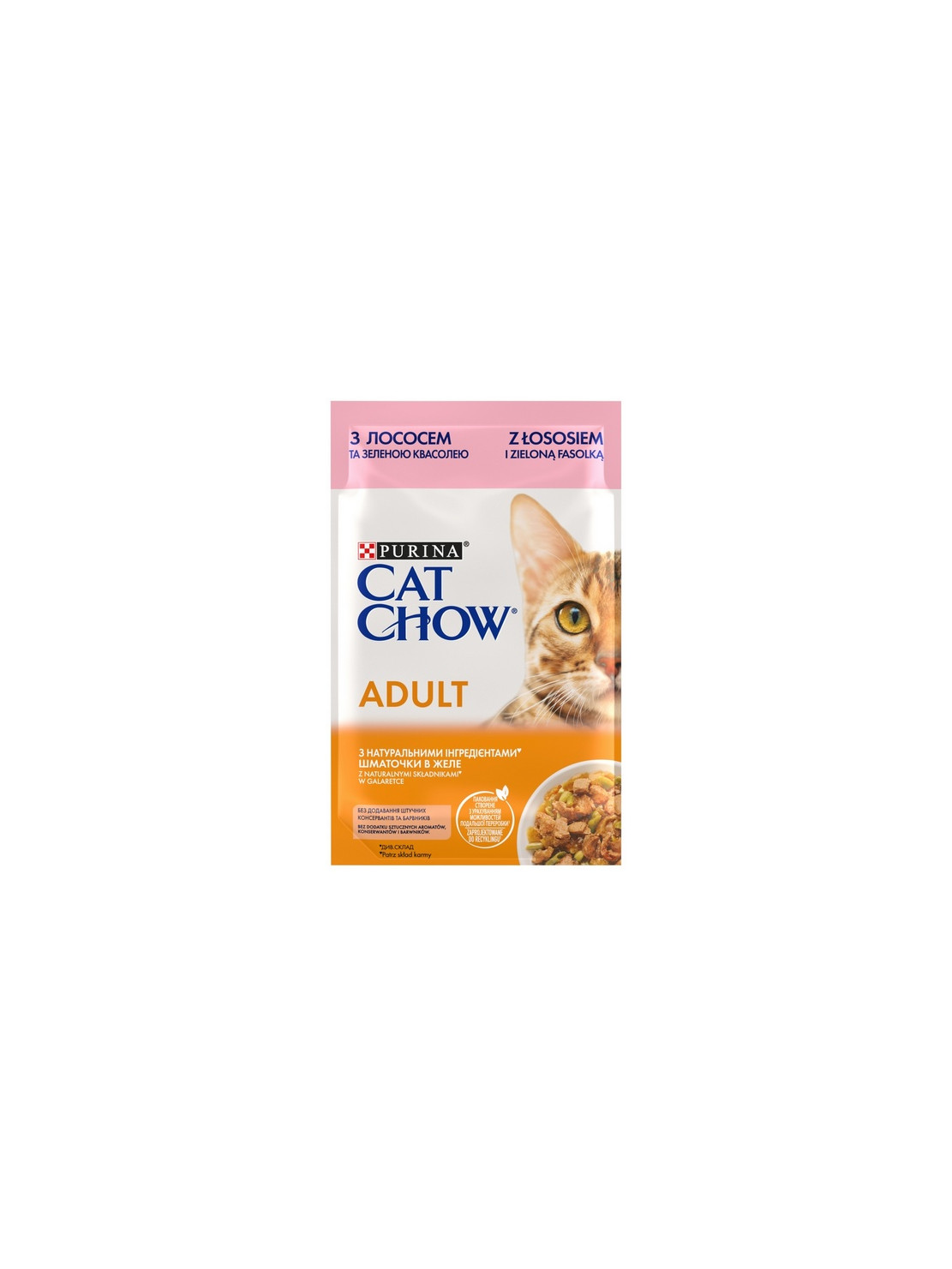 Purina Cat Chow Łosoś i zielona fasolka saszetka 85g