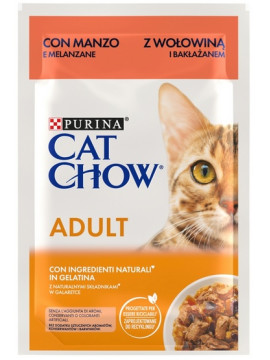 Purina Cat Chow Wołowina i bakłażan saszetka 85g