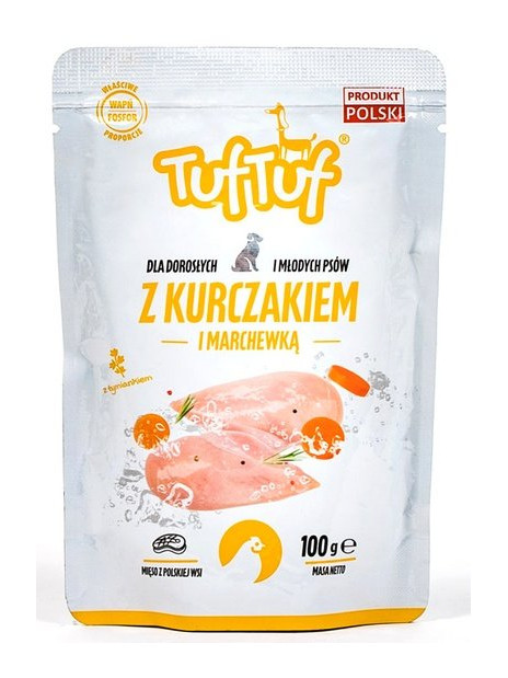 TUF TUF Kurczak z marchewką dla psa saszetka 100g