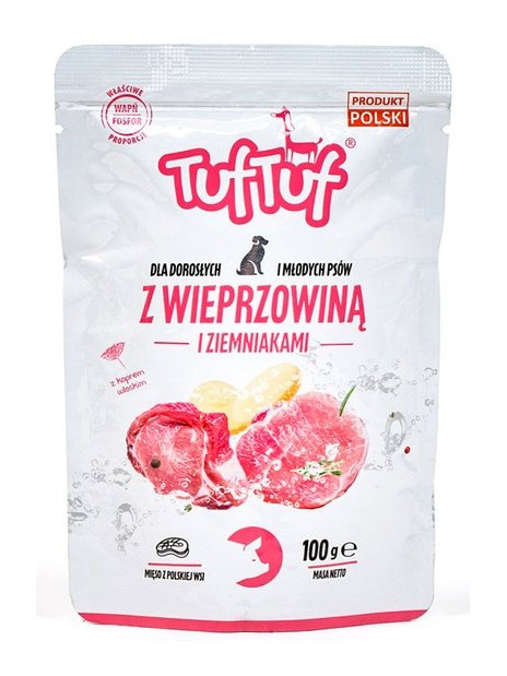 TUF TUF Wieprzowina z ziemniakami dla psa saszetka 100g