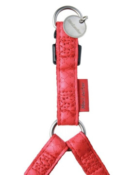 Zolux Szelki regulowane Mac Leather 10mm Czerwone [522050RO]