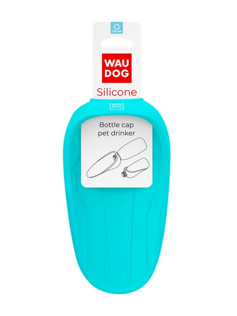 Collar WauDog Silicone Dysza do picia - końcówka 165x90mm niebieska