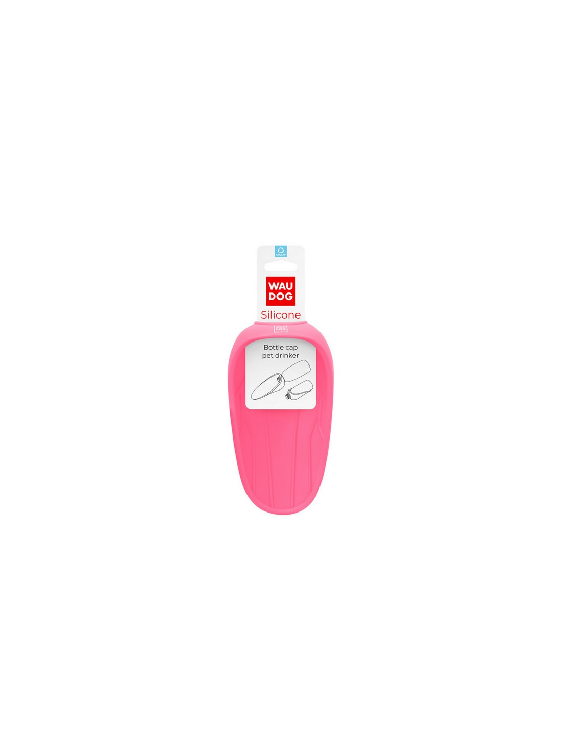 Collar WauDog Silicone Dysza do picia - końcówka 165x90mm różowa