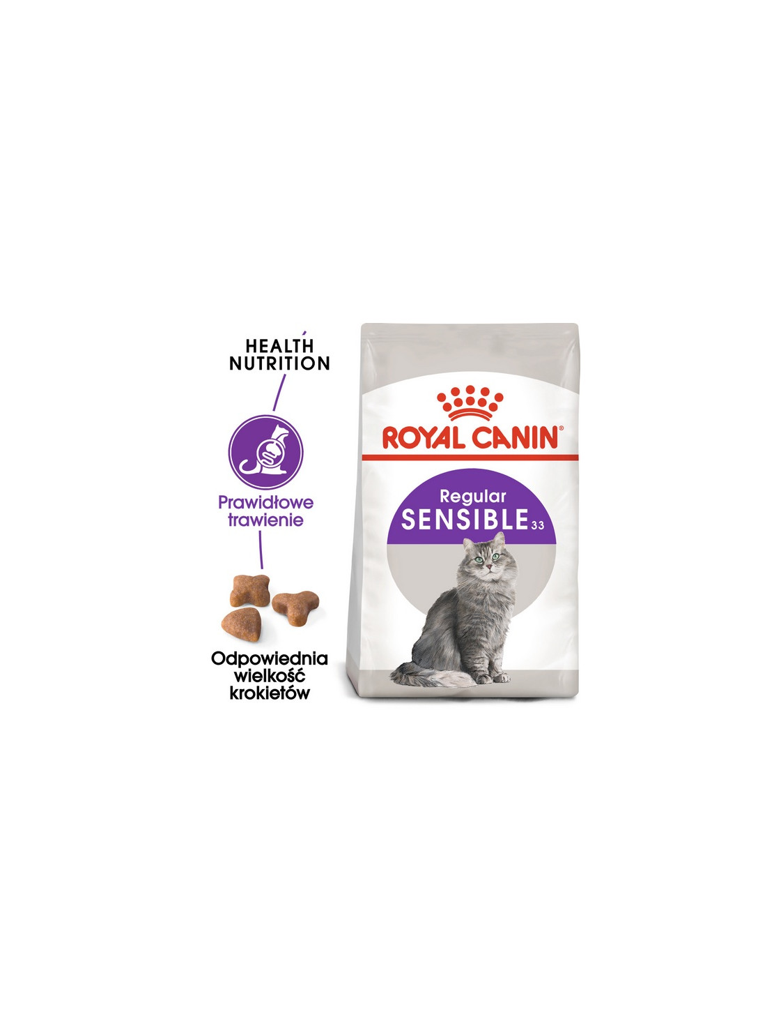 Royal Canin Sensible karma sucha dla kotów dorosłych, o wrażliwym przewodzie pokarmowym 2kg
