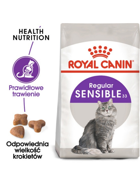 Royal Canin Sensible karma sucha dla kotów dorosłych, o wrażliwym przewodzie pokarmowym 2kg