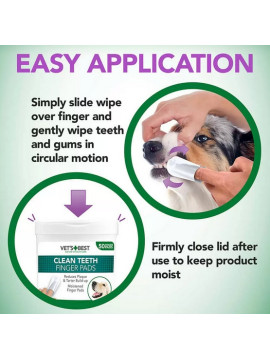 Vet's Best Czyściki do zębów napalcowe 50szt.