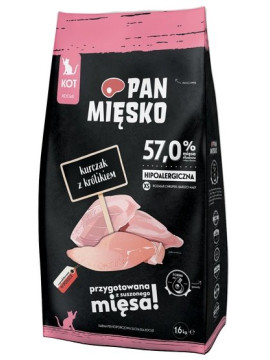 Pan Mięsko Karma sucha dla kociąt - kurczak i królik chrupki XS 1,6kg