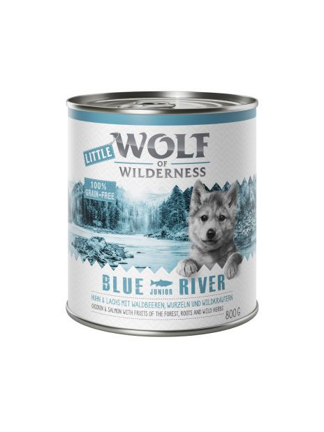 Wolf of Wilderness Junior Blue River Łosoś puszka 800 g