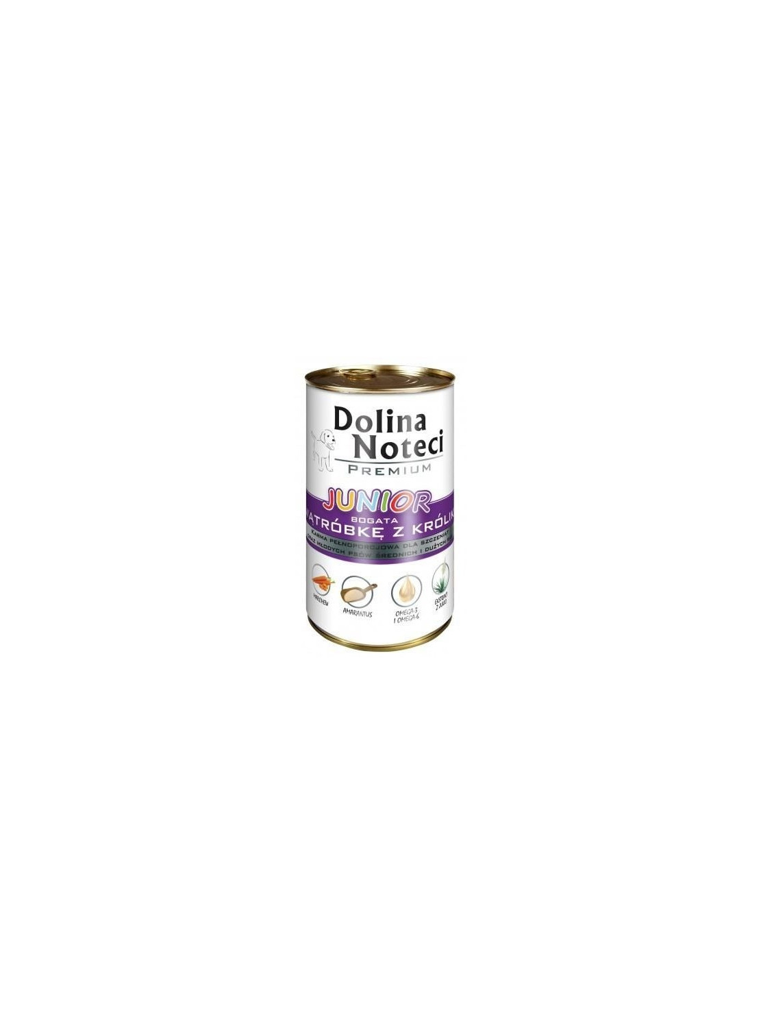 Dolina Noteci Premium Pies Junior Wątróbka z królika puszka 400g
