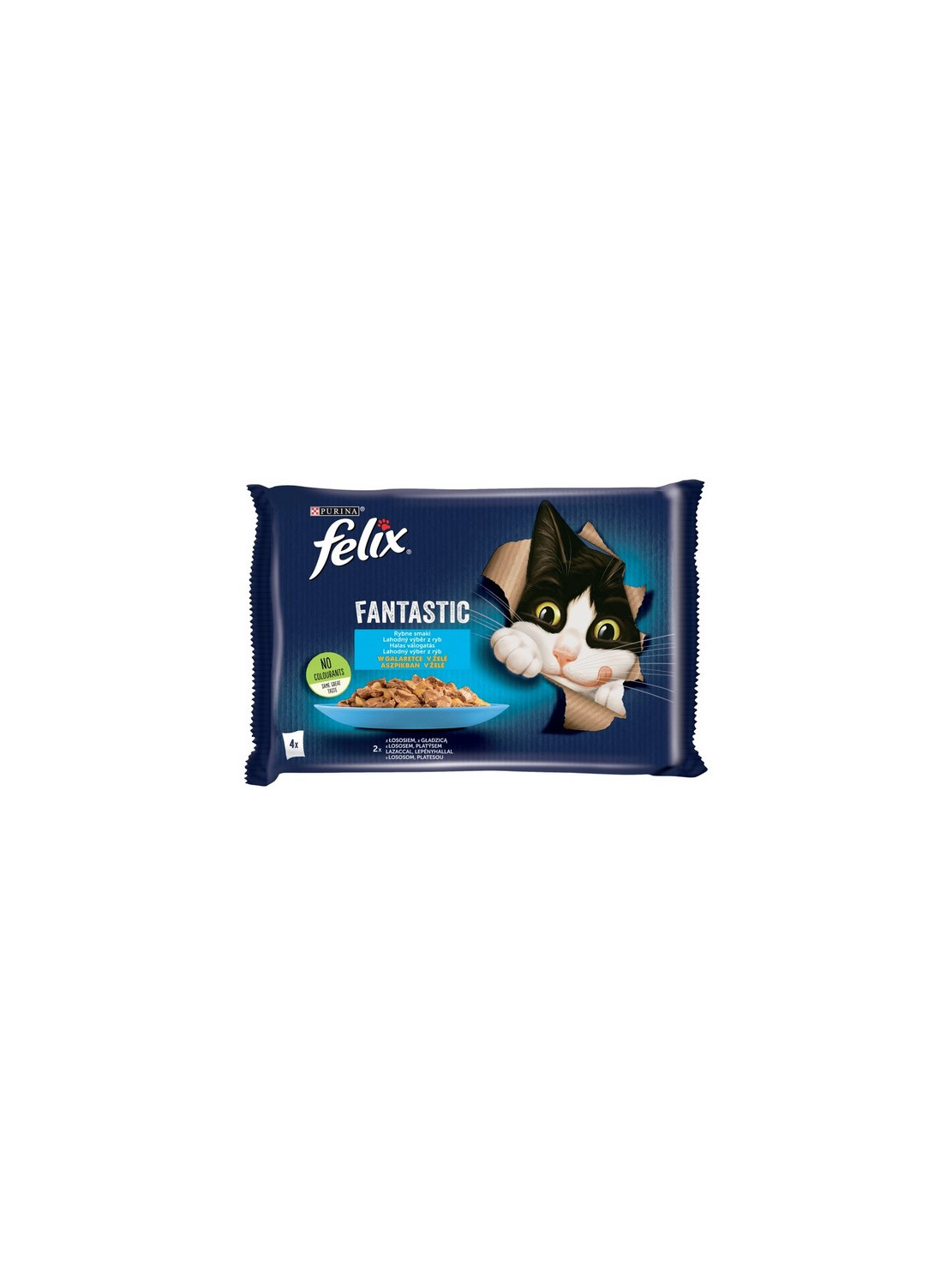 Felix Fantastic Rybne Smaki łosoś/gładzica w galaretce saszetki 4x85g