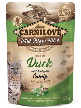 Carnilove Cat Duck & Catnip - kaczka i kocimiętka saszetka 85g