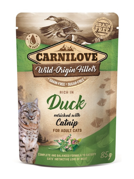 Carnilove Cat Duck & Catnip - kaczka i kocimiętka saszetka 85g