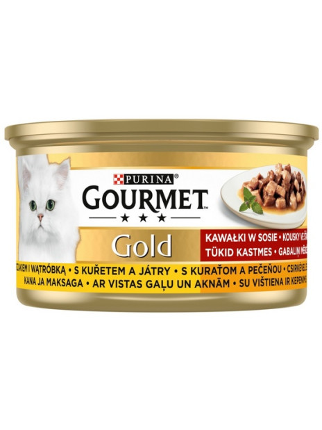 Gourmet Gold Kurczak i wątróbka w sosie 85g