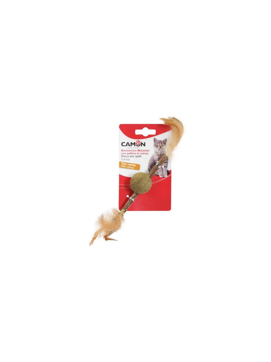 Camon Cat Toy Matatabi Kij z piłką z kocimiętką