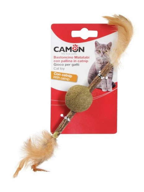 Camon Cat Toy Matatabi Kij z piłką z kocimiętką