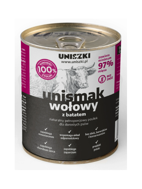 Uniszki UNIsmak wołowy z batatem 800g