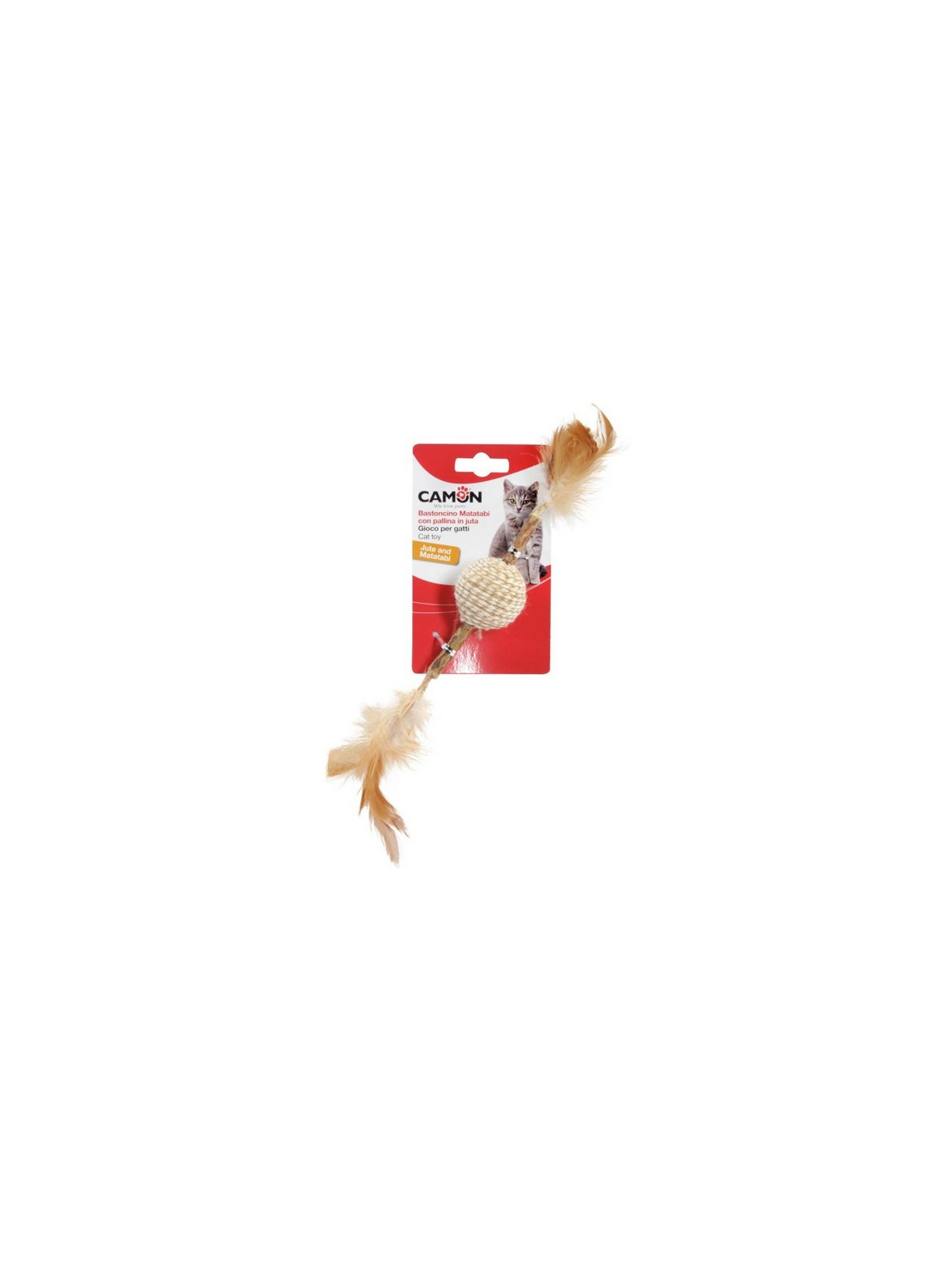 Camon Cat Toy Matatabi Kij z piłką jutową