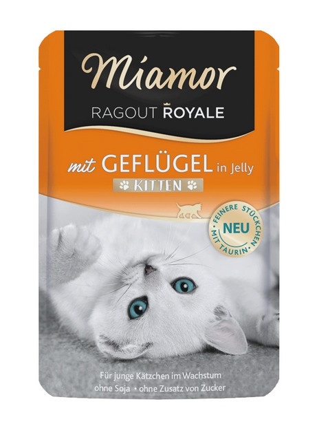 Miamor Ragout Royale Kitten z Drobiem w galaretce saszetka 100g