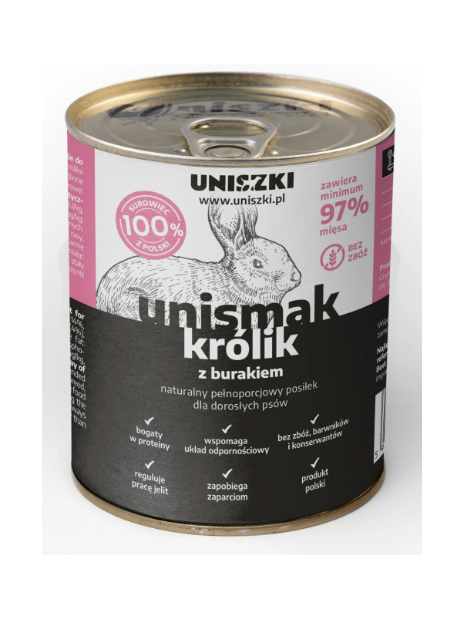 Uniszki UNIsmak królik z burakiem 800g