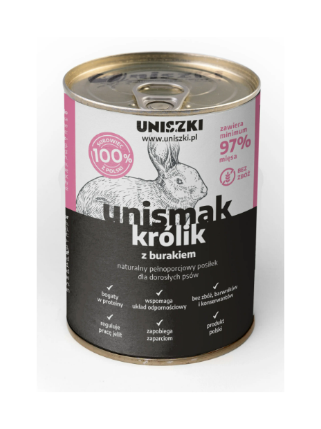 Uniszki UNIsmak królik z burakiem 400g