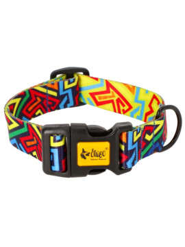 Dingo Obroża regulowana City - Graffiti 3,0cm/60cm