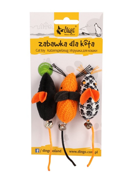 Dingo Zabawka dla kota - Myszki z Salem 3szt