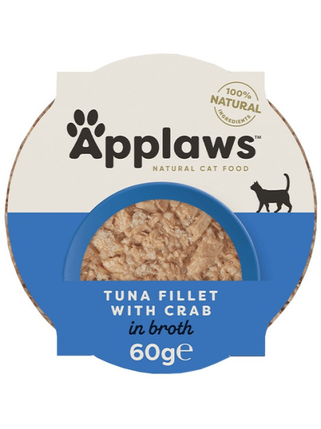Applaws miseczka dla kota Filet z Tuńczyka z Krabami 60g