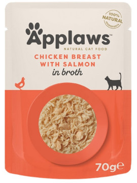 Applaws saszetka dla kota Kurczak z Łososiem w rosole 70g