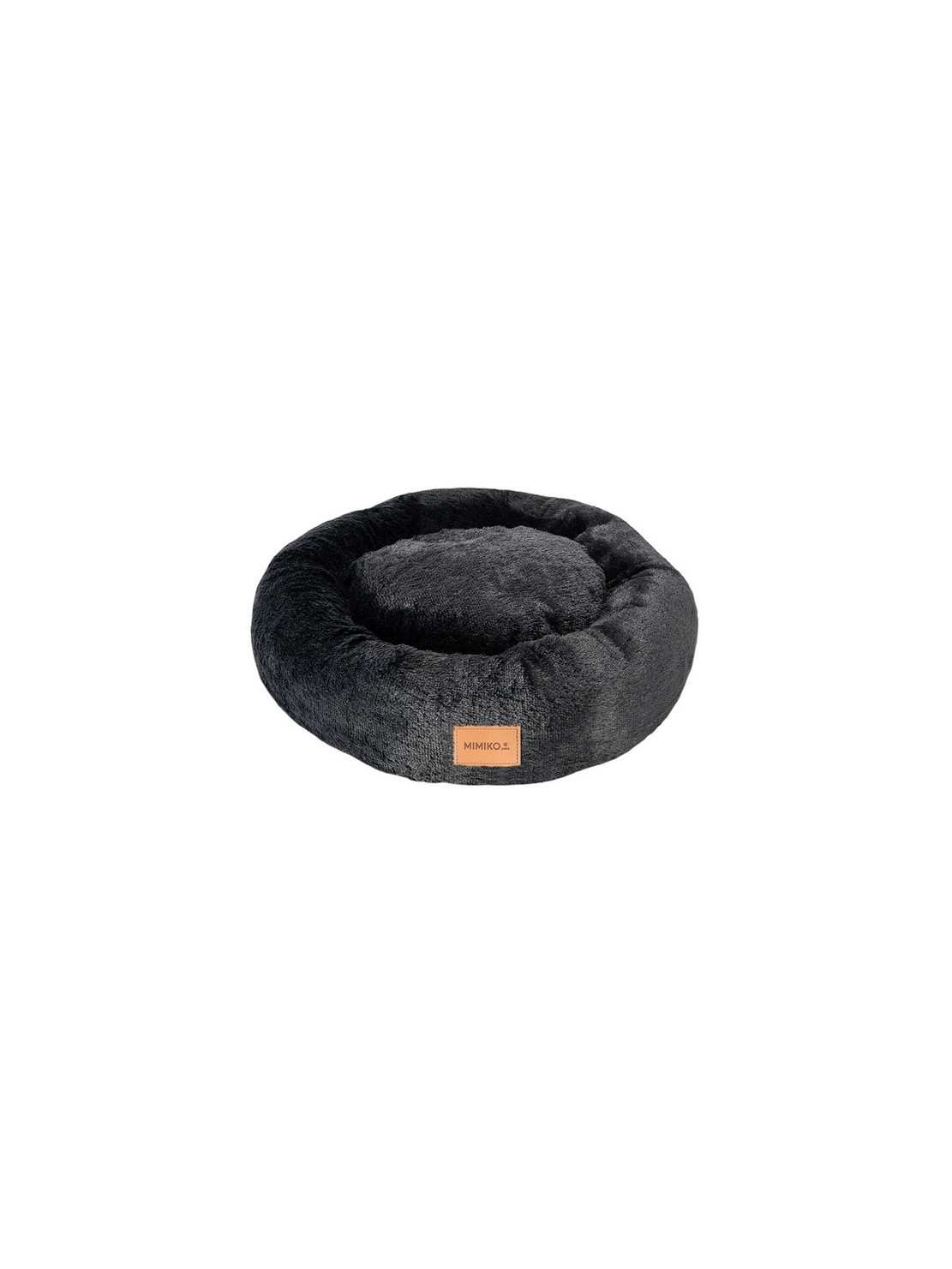 MIMIKO Pets Legowisko Shaggy okrągłe L 60cm czarne