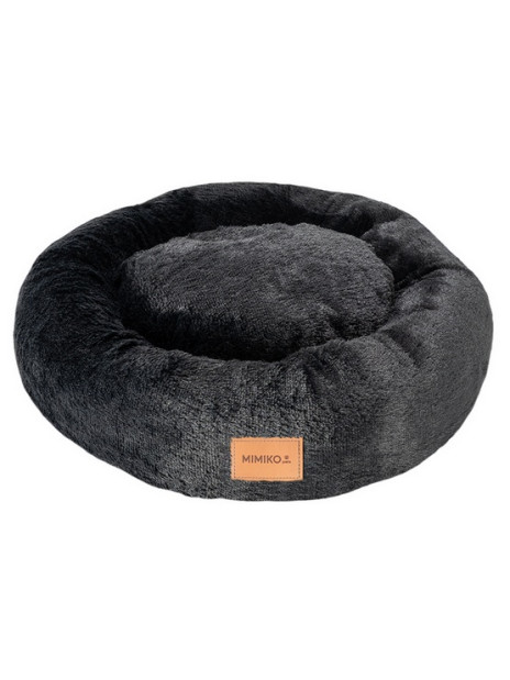 MIMIKO Pets Legowisko Shaggy okrągłe L 60cm czarne