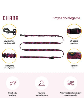 CHABA Smycz z amortyzatorem do biegania Story III L 25mm/280cm Lakota