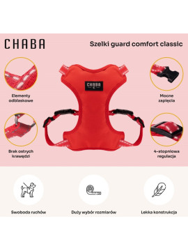 CHABA Szelki Guard Comfort Classic S czerwone