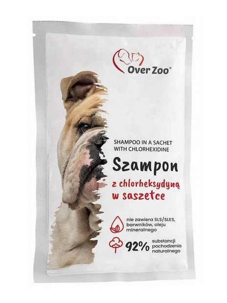 Over Zoo Szampon z chlorheksydyną dla psów i kotów saszetka 20ml