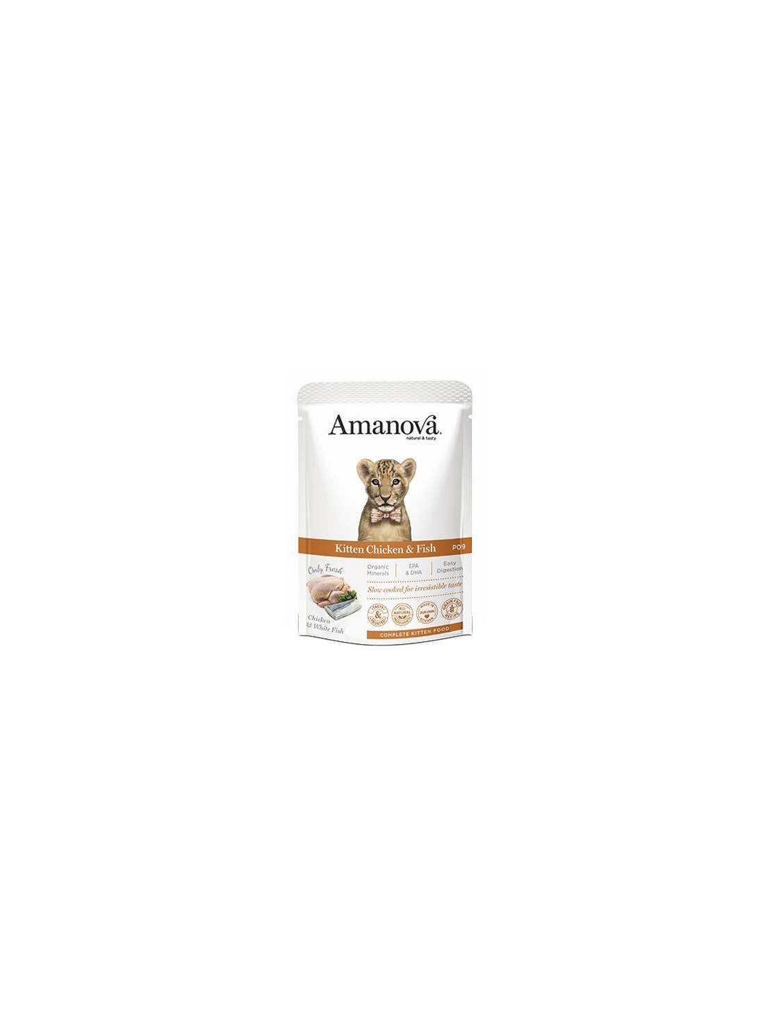 Amanova Cat Kitten Chicken & Fish - kurczak i biała ryba saszetka 85g [P09]