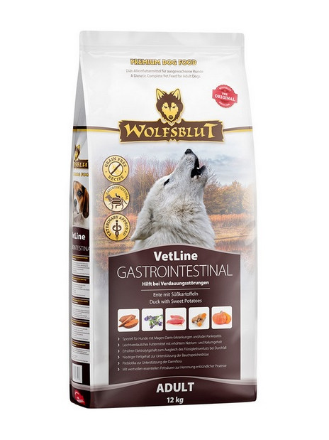 Wolfsblut Dog VetLine Gastrointestinal - kaczka i bataty 12kg