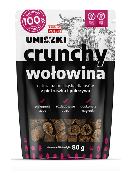Crunchy wołowina – Pietruszka Pokrzywa Uniszki 80g