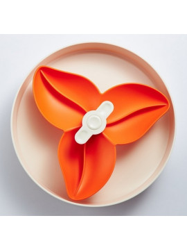 Spin Interaktywna miska Flower/Spin biało-pomarańczowa