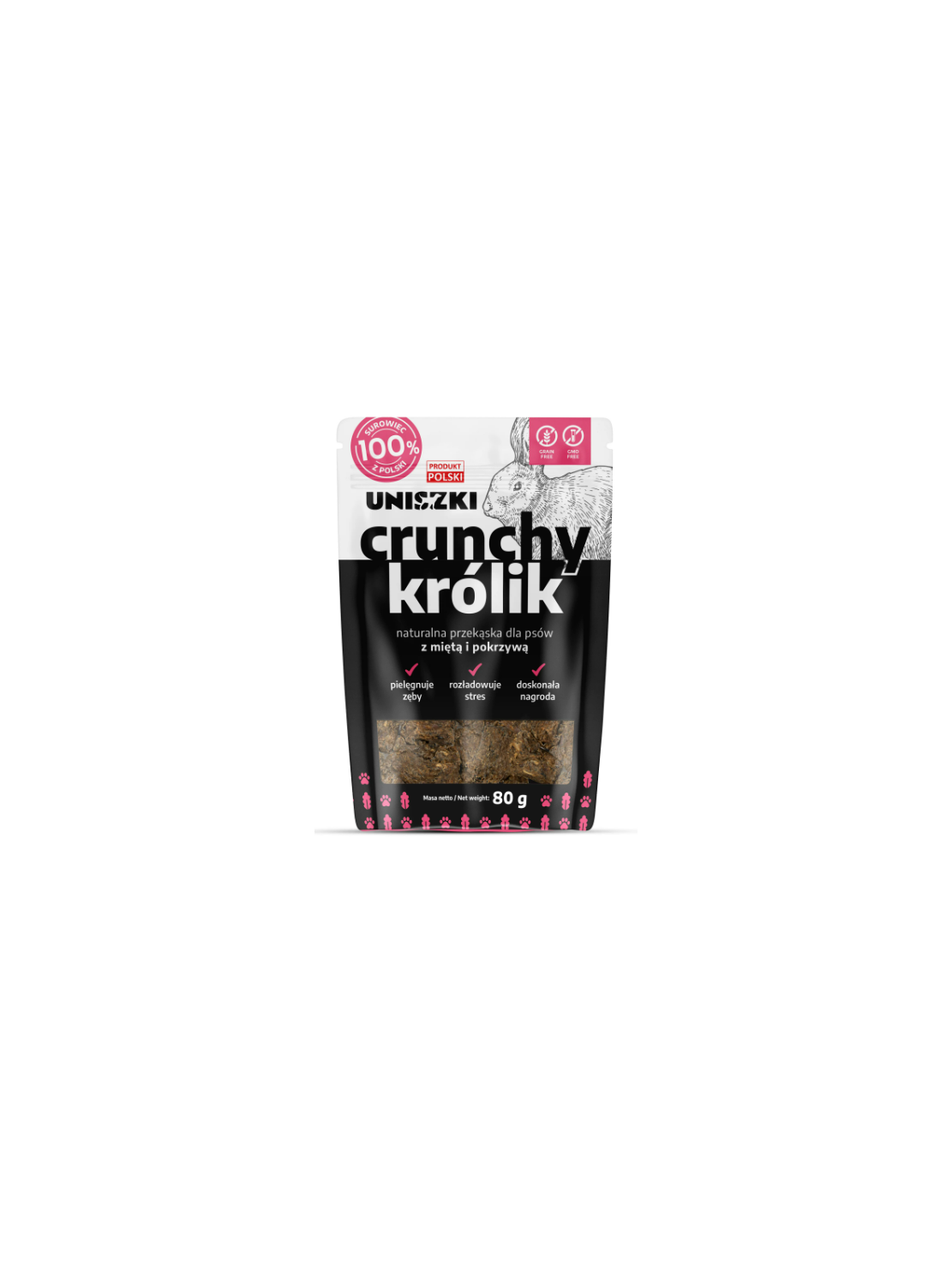 Crunchy królik – Mięta Pokrzywa Uniszki 80g