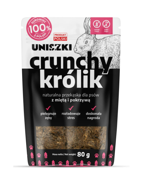 Crunchy królik – Mięta Pokrzywa Uniszki 80g