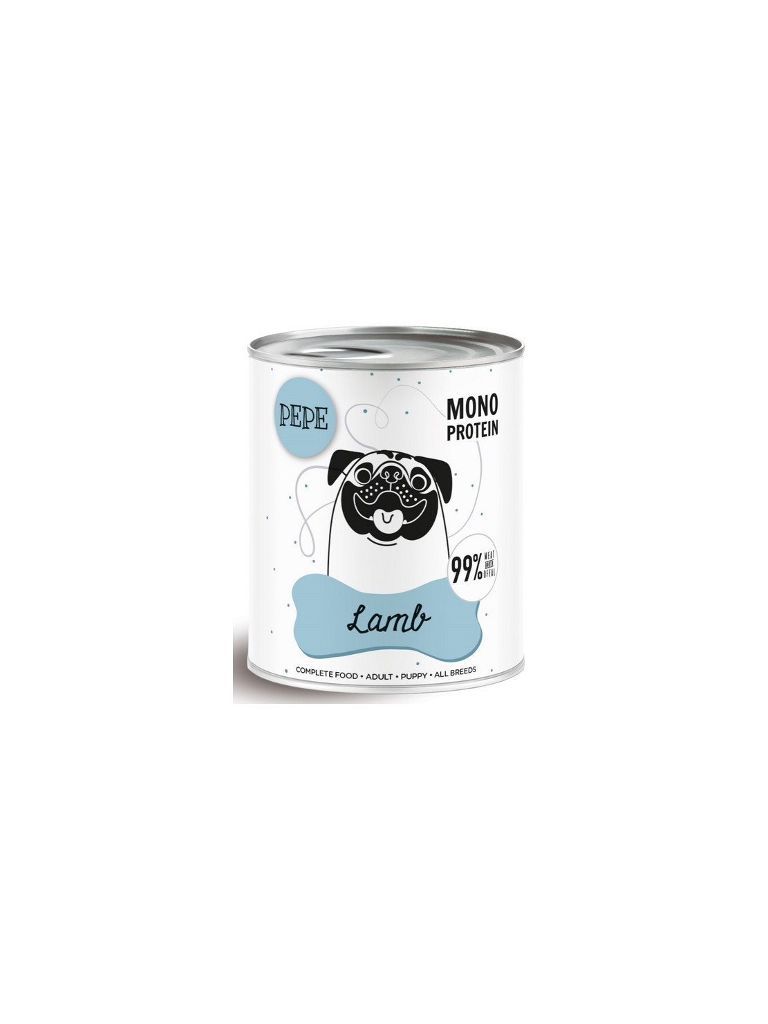 Paka Zwierzaka PEPE Lamb (jagnięcina) puszka 800g