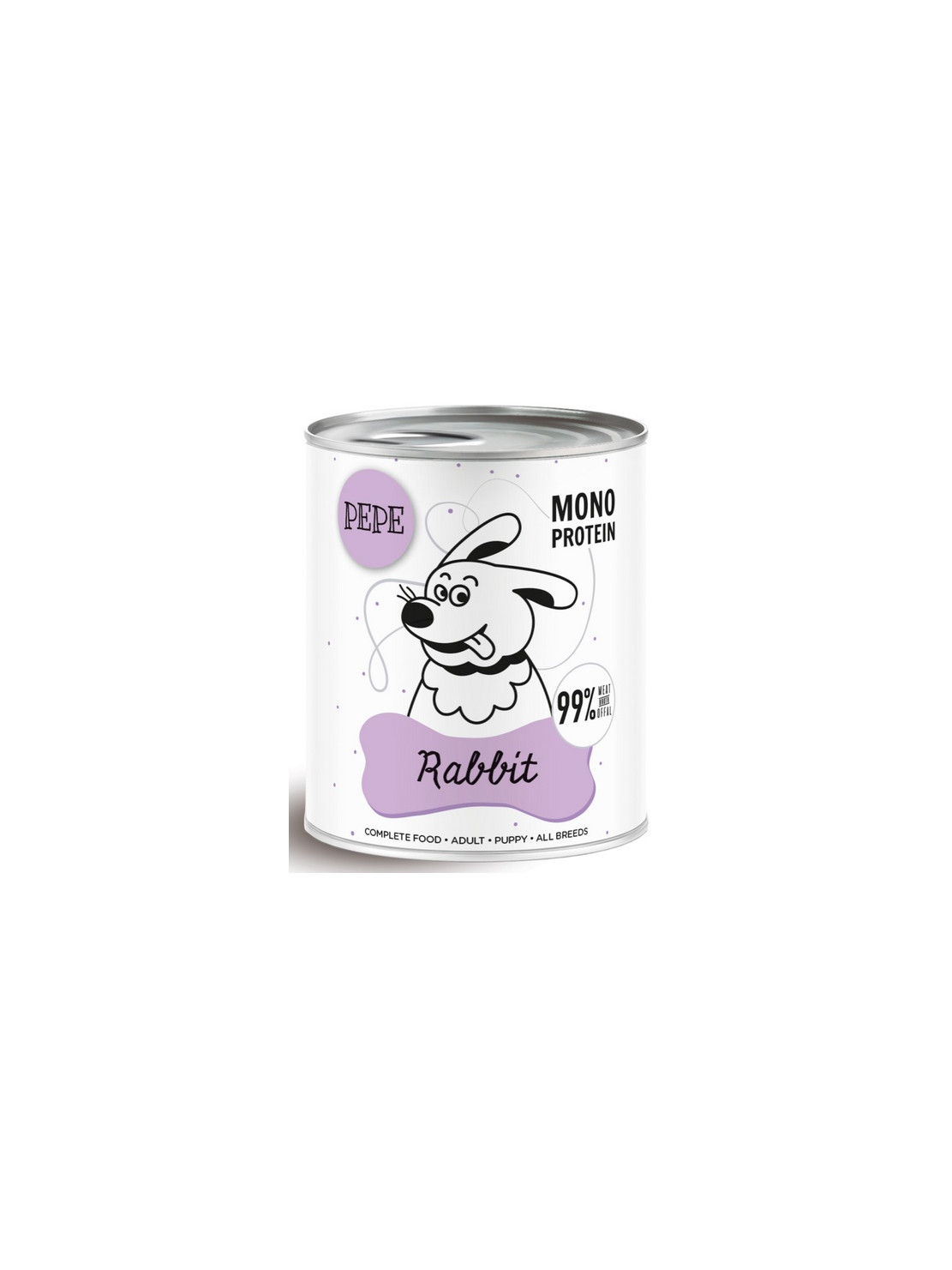 Paka Zwierzaka PEPE Rabbit (królik) puszka 800g