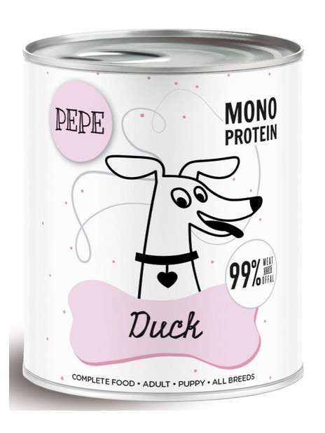 Paka Zwierzaka PEPE Duck (kaczka) puszka 800g