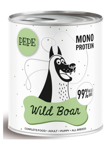 Paka Zwierzaka PEPE Wild Boar (dzik) puszka 800g