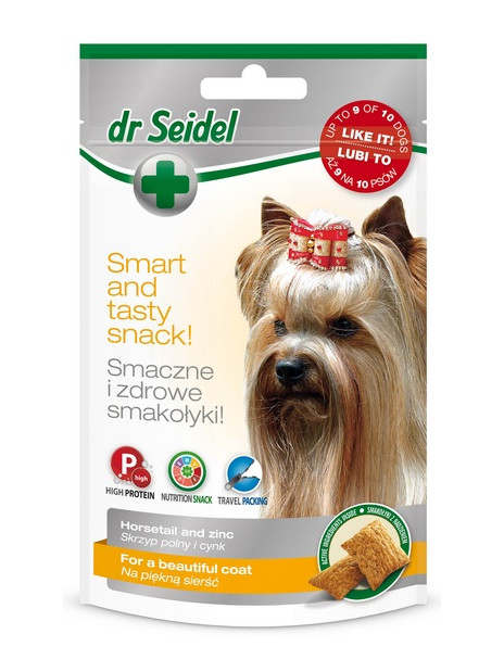 Dr Seidel Smakołyki dla psów na piękną sierść 90g