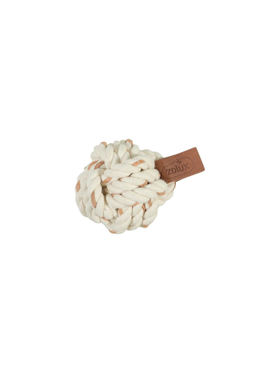 Zolux Zabawka dla psa do aportowania piłka sznurowa Leather Touch 7cm