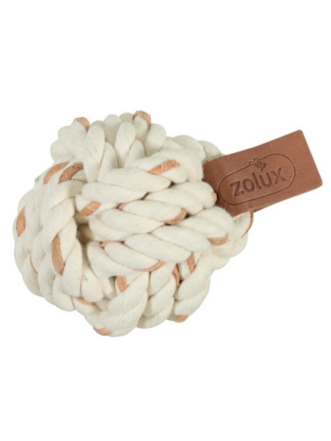 Zolux Zabawka dla psa do aportowania piłka sznurowa Leather Touch 7cm