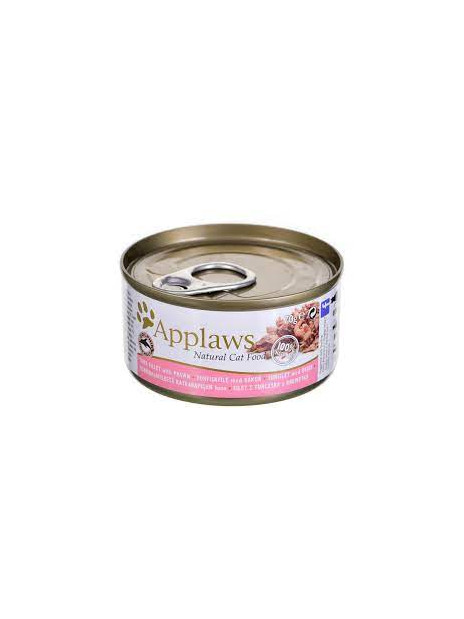 Applaws w bulionie 70g Filet z tuńczyka z krewetkami