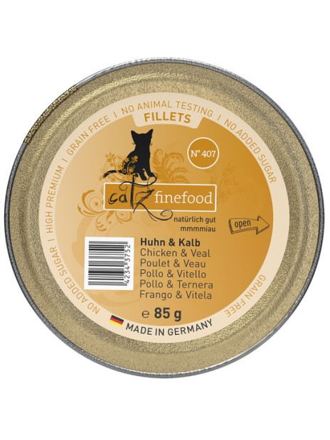 Catz Finefood Filety N.407 Kurczak/Cielęcina tacka 85g